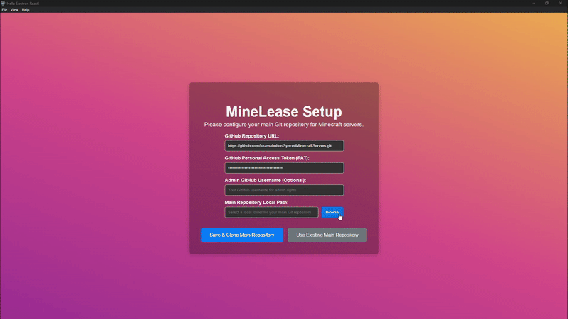MineLease demo